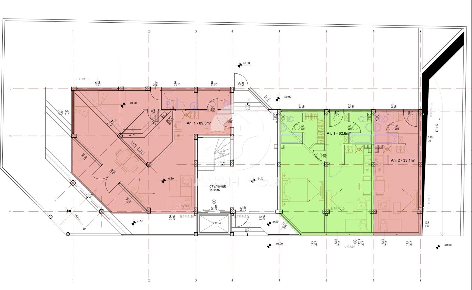 Двустаен апартамент в жилищна сграда, с. Равда - 0
