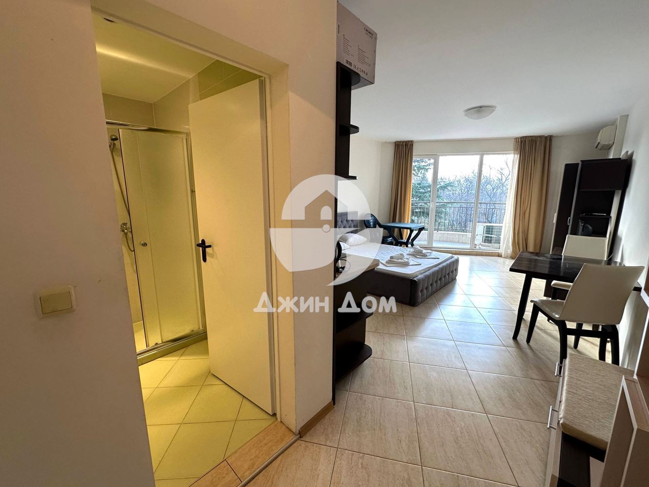 Едностаен апартамент на ПЪРВА ЛИНИЯ в к-с „Мидия“, гр. Ахелой - 0