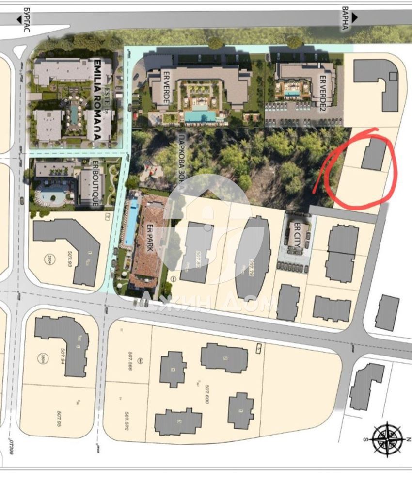 Просторен едностaен апартамент в к-с „Емилия Романа Сити 2“, Сл. бряг - 0