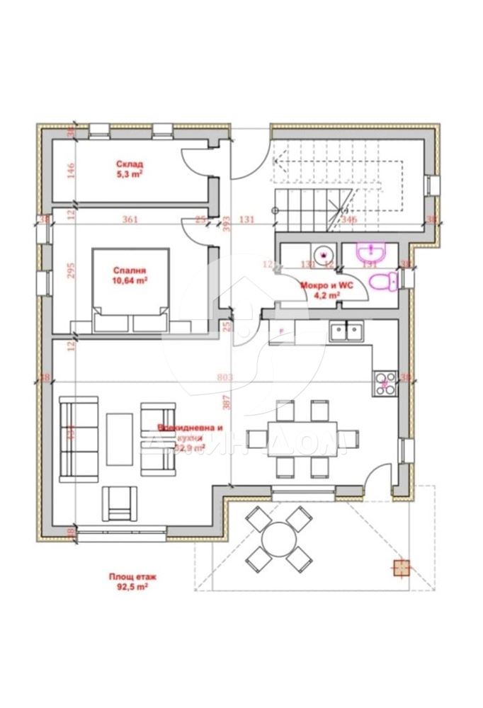 Двуетажна къща с двор и ГЛЕДКА МОРЕ в с. Лъка - 0