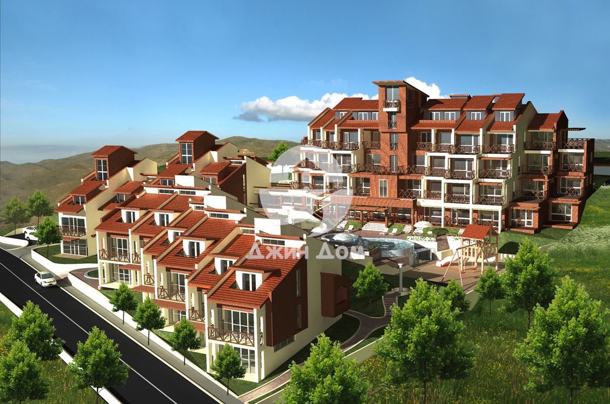 Двустаен апартамент с ГЛЕДКА МОРЕ в к-с Шато Панорама, с. Кошарица - 0