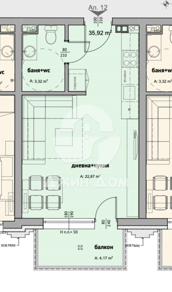 Едностаен апартамент в к-с Ла Мер Даймънд, гр. Свети Влас - 0