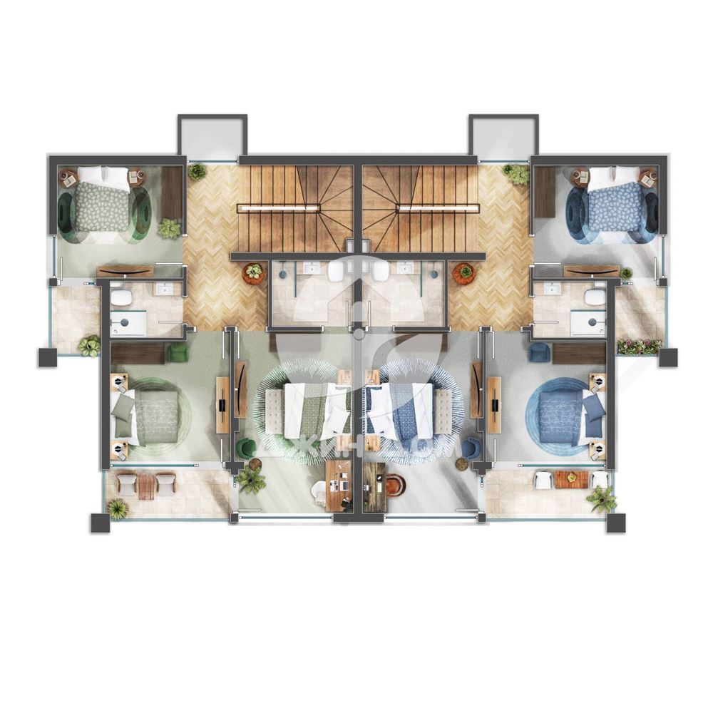 Триетажна къща с басейн в к-с „Солт Сън Санд“, гр. Ахелой - 0