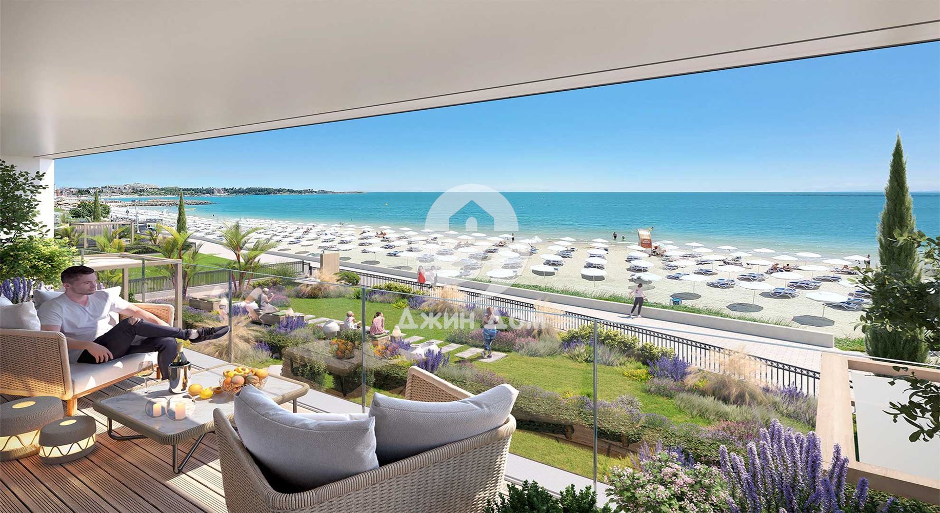 Тристайни апартаменти с ГЛЕДКА МОРЕ в к-с Олимпия Резиденс, с. Равда - 0