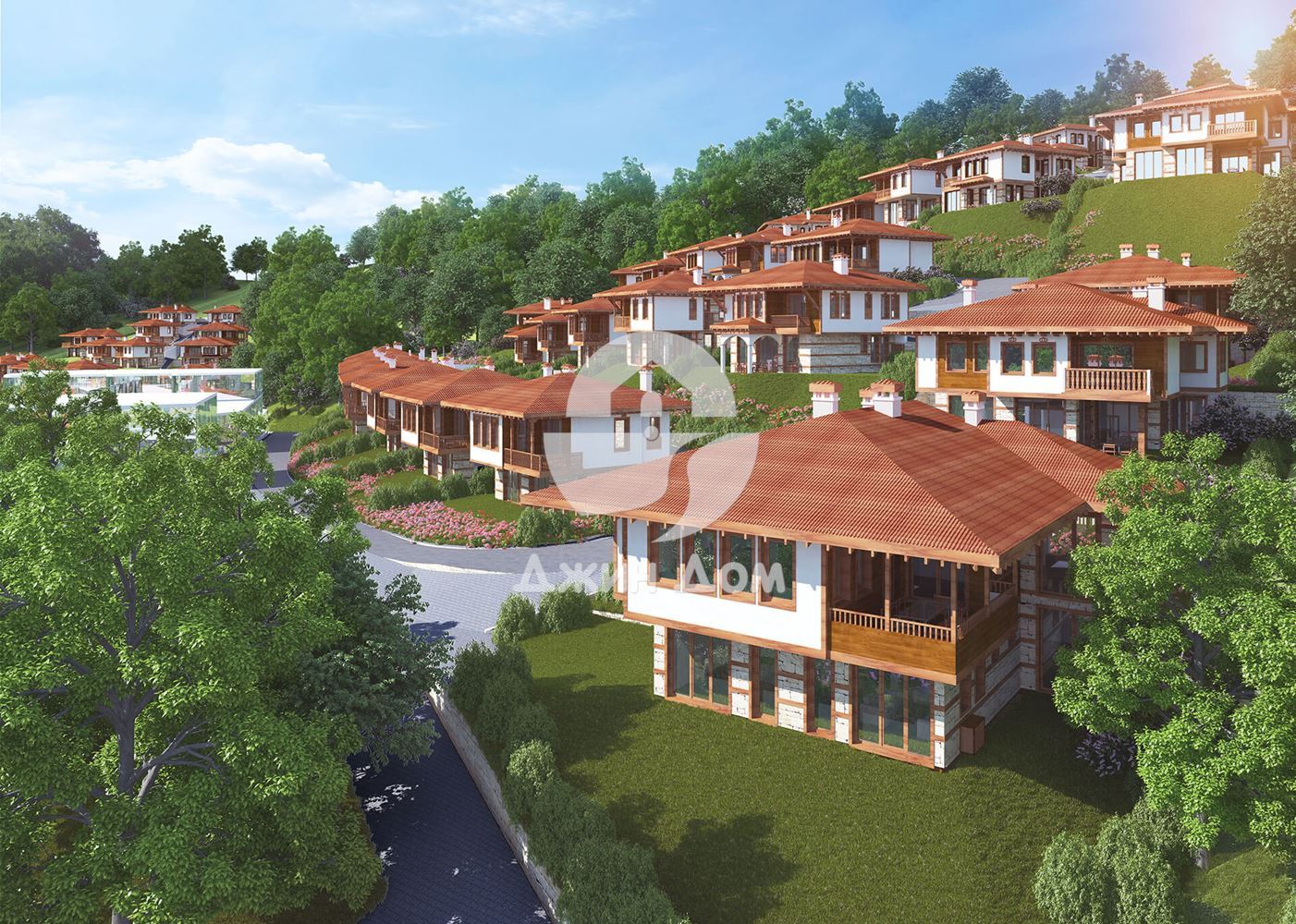 Самостоятелна къща с ПАНОРАМА МОРЕ във Венид Еко Вилидж, Свети Влас - 0