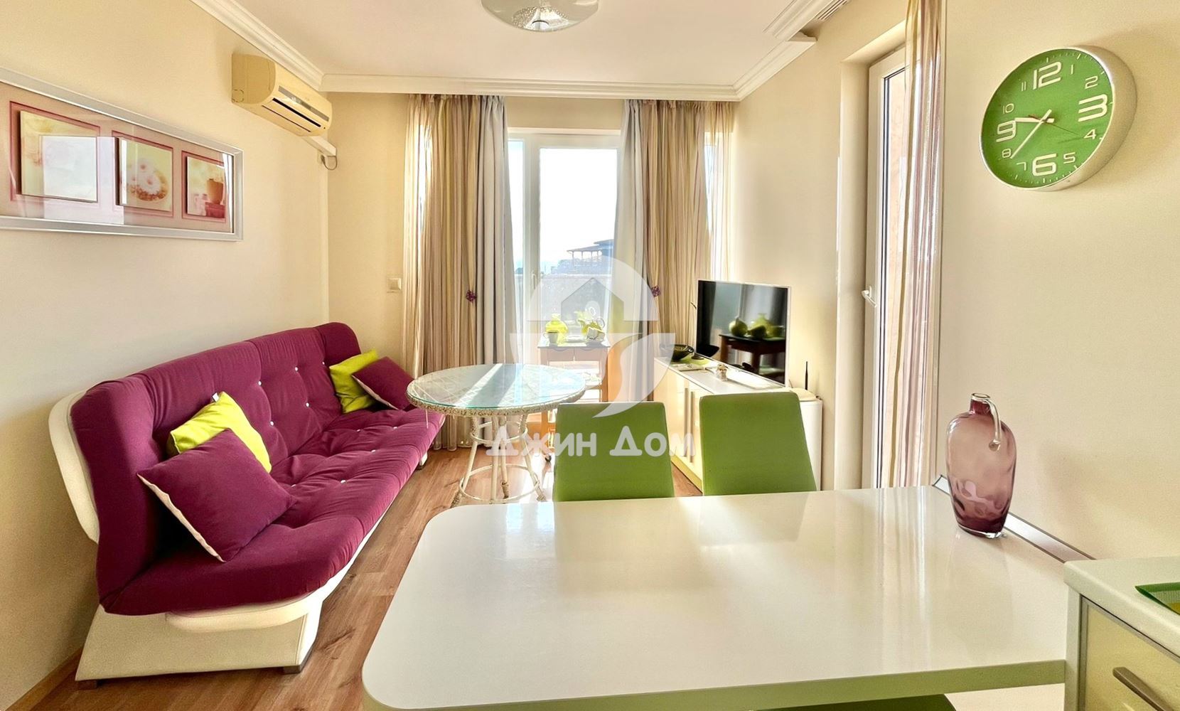 Тристаен апартамент с ПАНОРАМА МОРЕ в к-с „Мелия 10“, с. Равда - 0