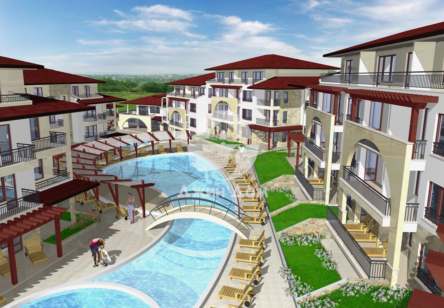 Двустаен апартамент в к-с „Арките“, с. Кошарица - 0