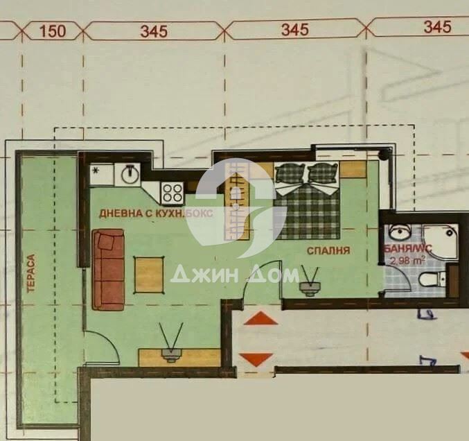 Едностаен апартамент с ГЛЕДКА МОРЕ в к-с Лазур 4, гр. Свети Влас - 0