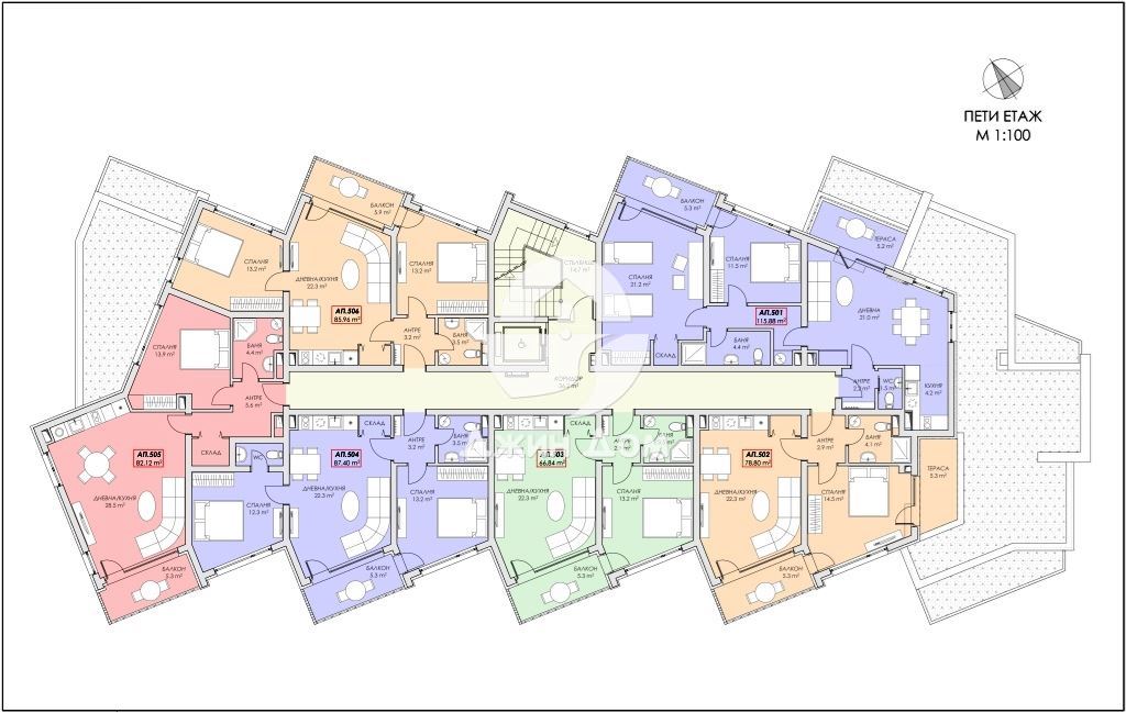 Тристаен апартамент БЕЗ ТАКСА ПОДДРЪЖКА в к-с „Азуро Бийч“, с. Равда - 0